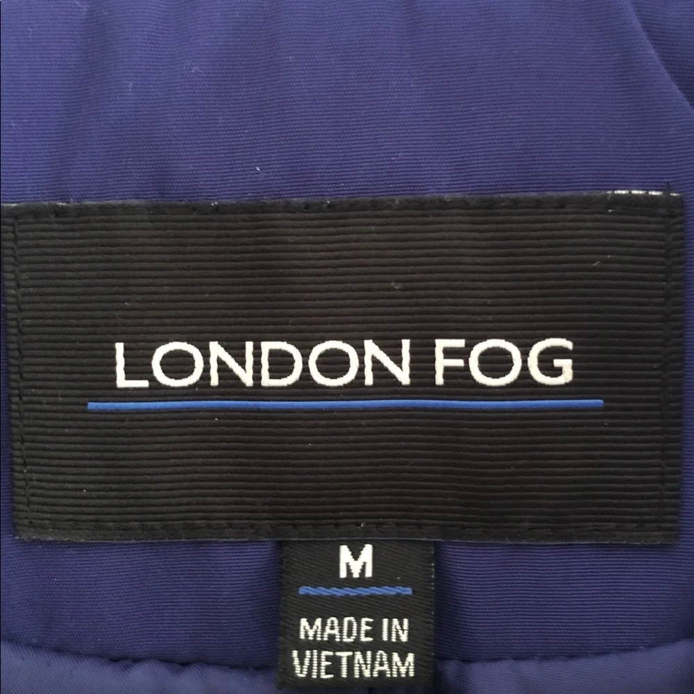 London Fog Navy Blue Trench Coat Size M, excellent - Picture 3 of 9